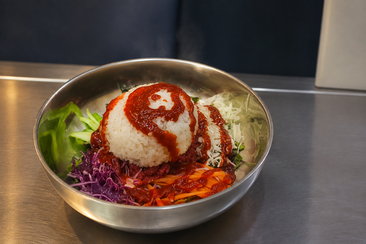 육회비빔밥 매장·키오스크 완성 사진