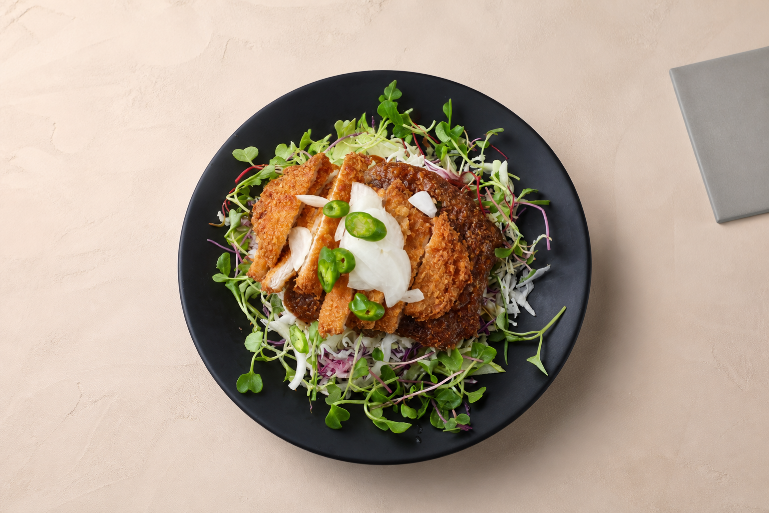 돈가스 샐러드 매장·키오스크 완성 사진