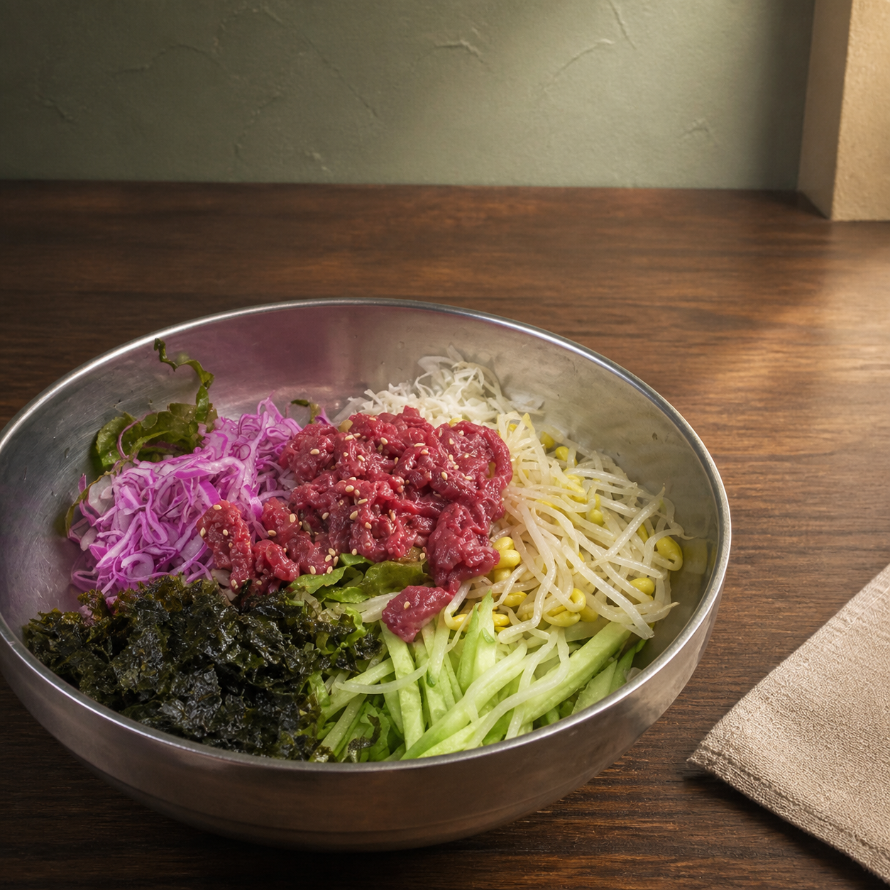 육회비빔밥 플레이스 완성 사진
