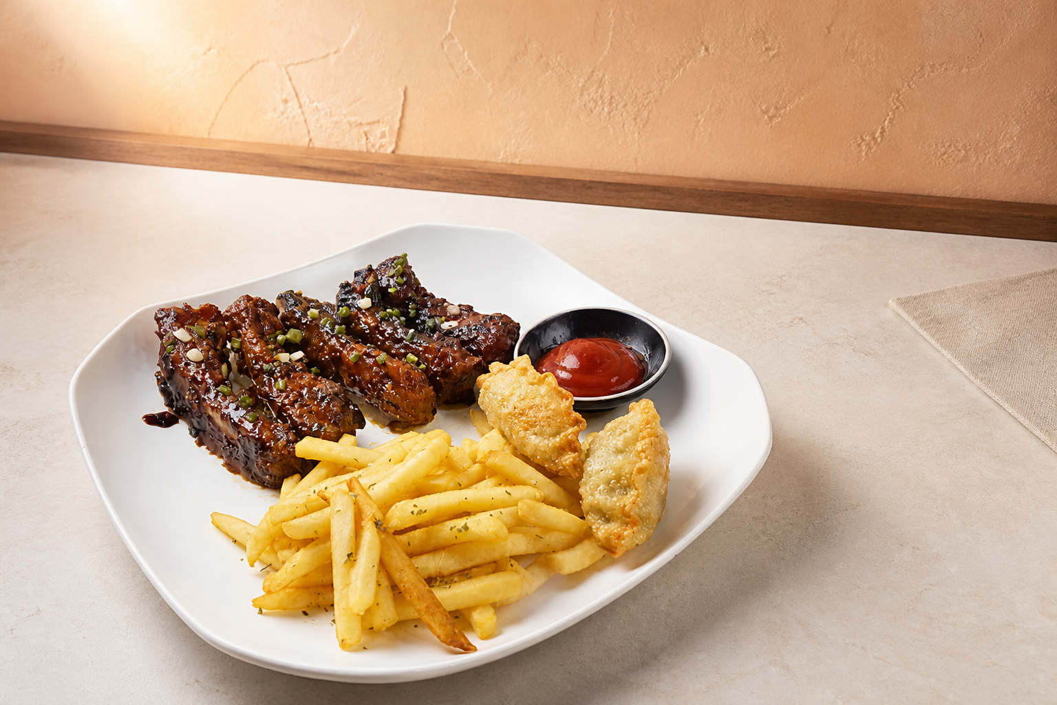 바비큐 폭립 플래터 매장·키오스크 완성 사진