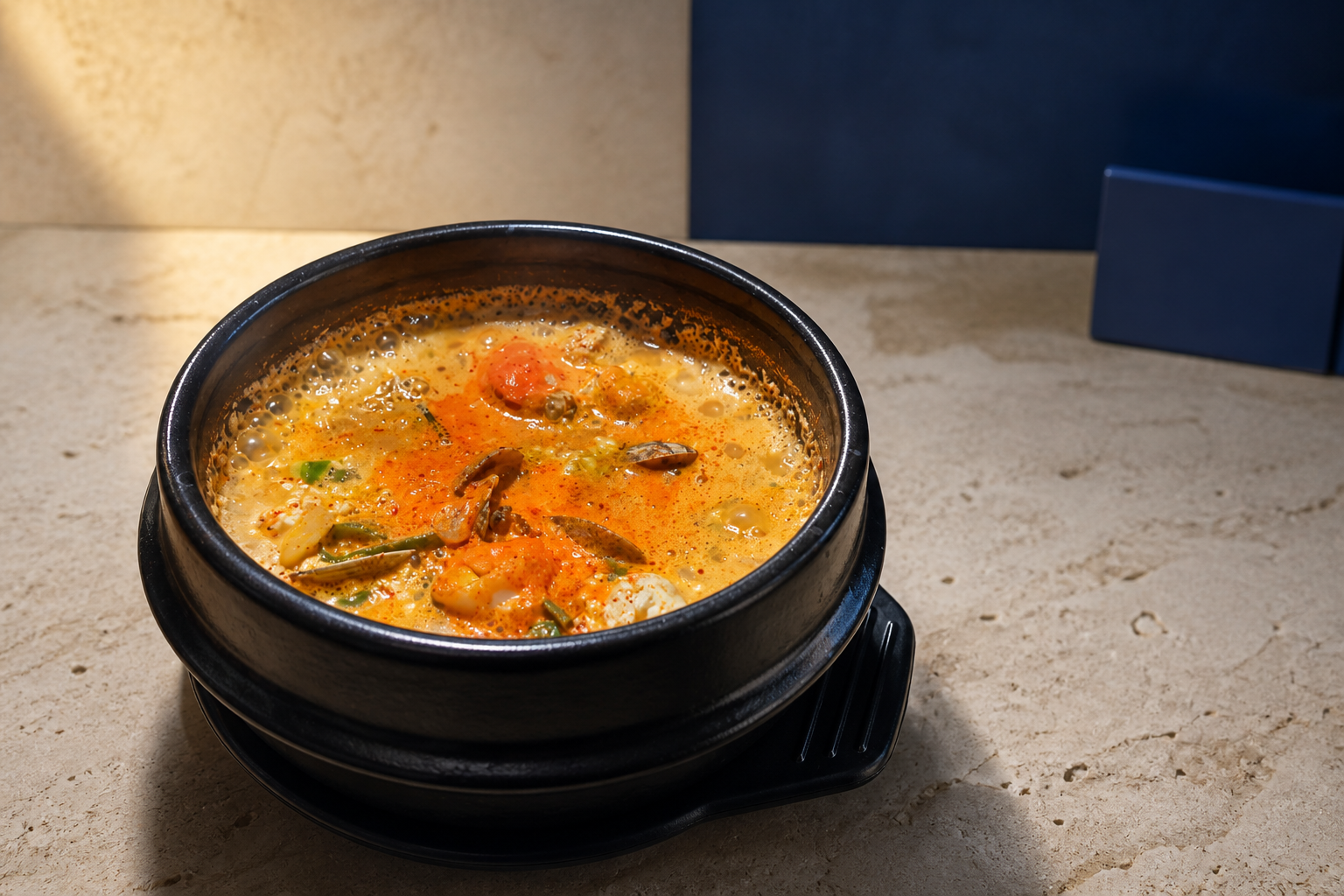 우리콩 바지락 순두부 매장·키오스크 완성 사진