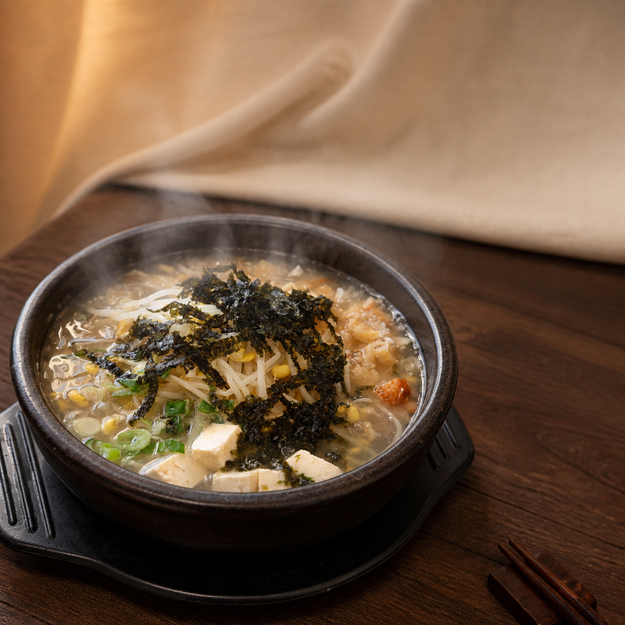 황태콩나물국밥 플레이스 완성 사진