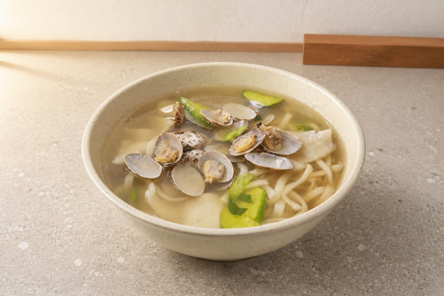 바지락칼국수 매장·키오스크 완성 사진