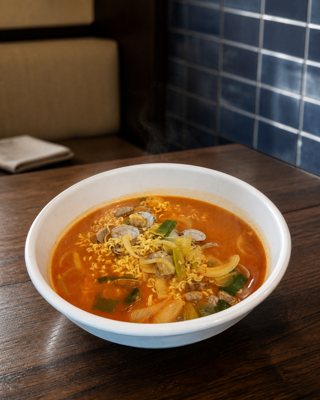 바지락 해장라면 플레이스 완성 사진