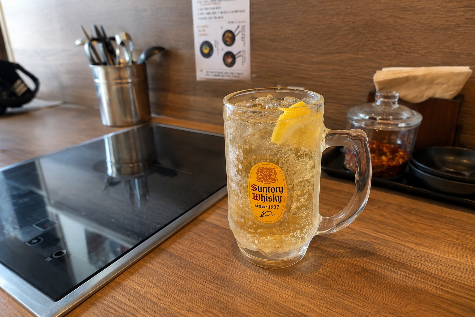 레몬 하이볼 플레이스 완성 사진