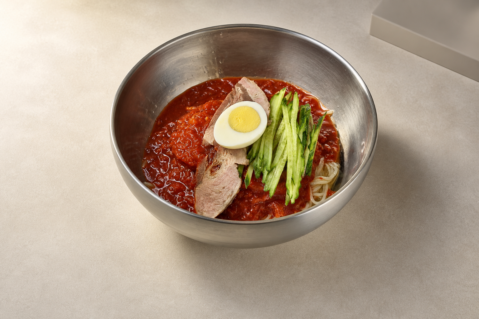 비빔밀면 매장·키오스크 완성 사진