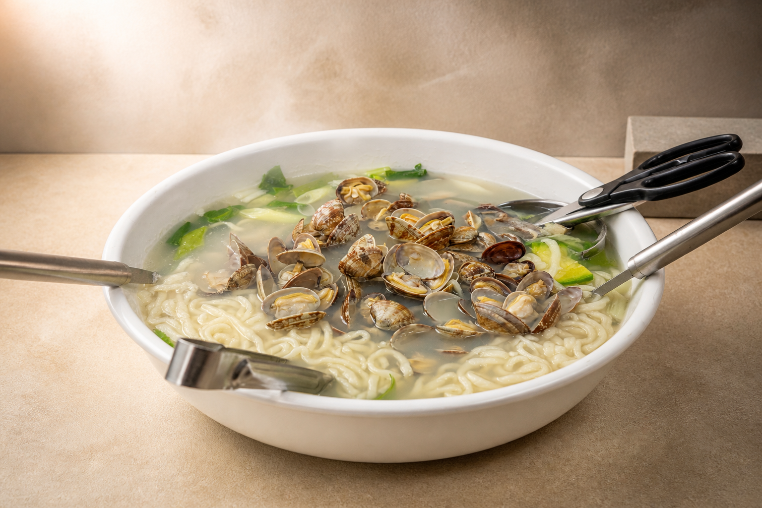 바지락칼국수 매장·키오스크 완성 사진