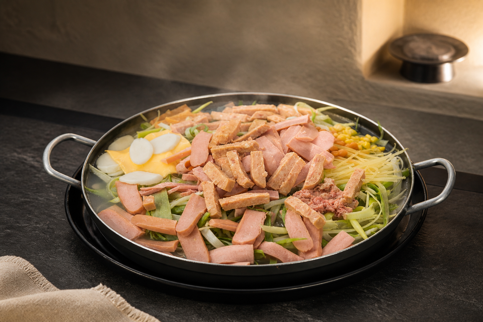 부대찌개 플레이스 완성 사진