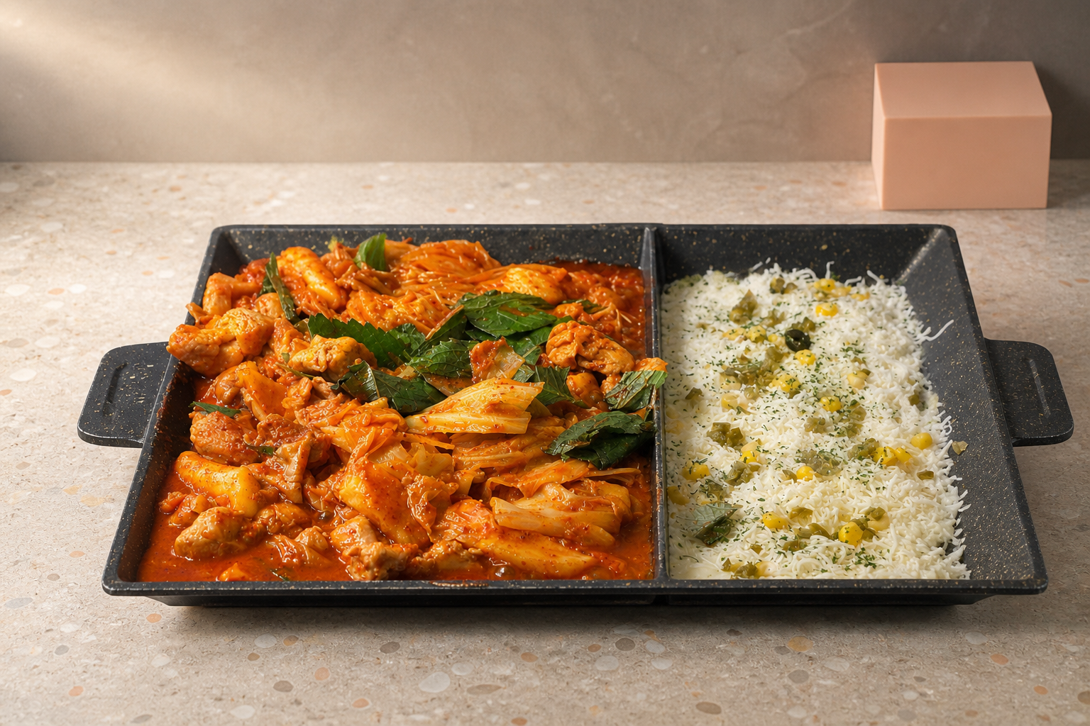 눈꽃치즈 철판 닭갈비 매장·키오스크 완성 사진