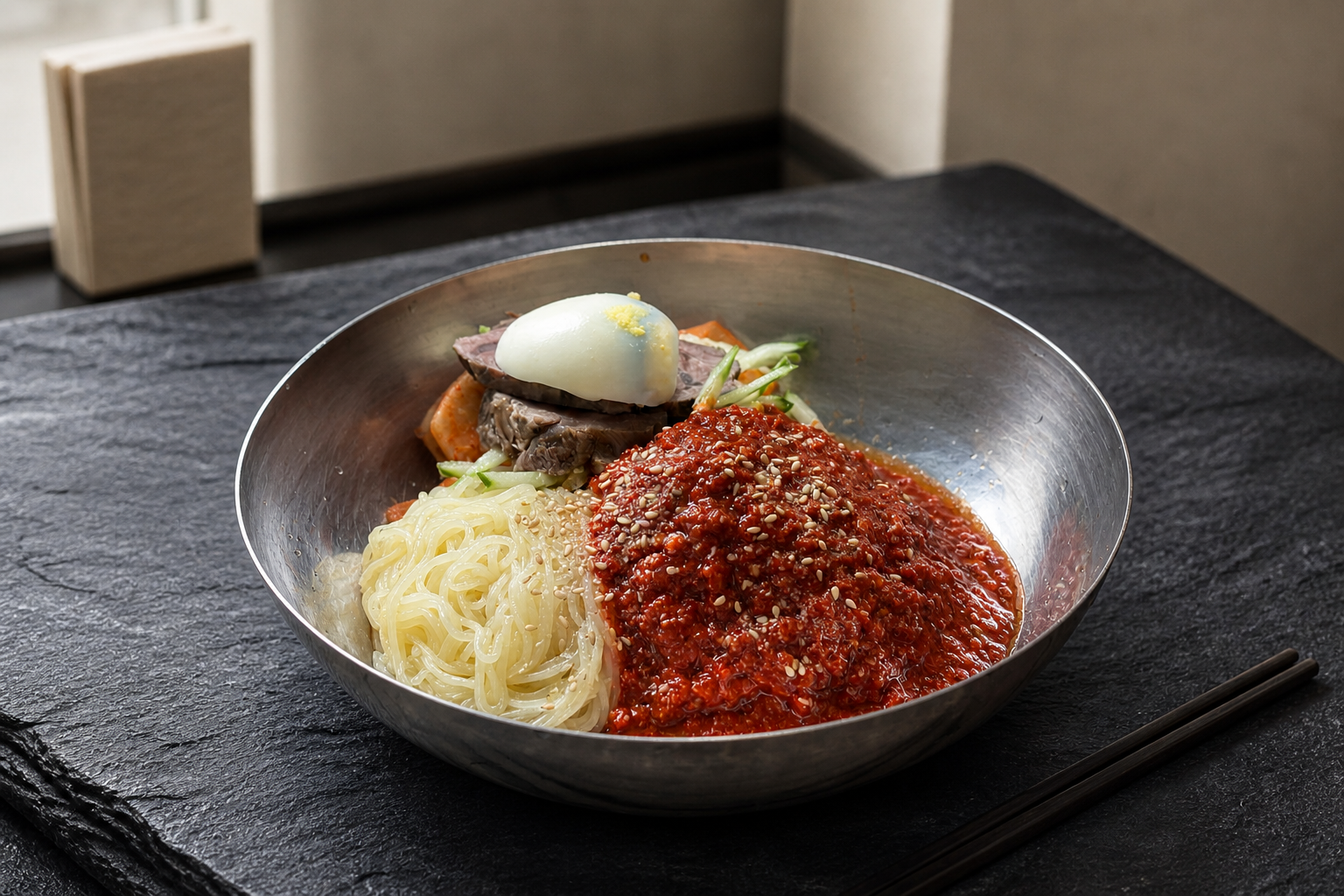 비빔밀면 플레이스 완성 사진