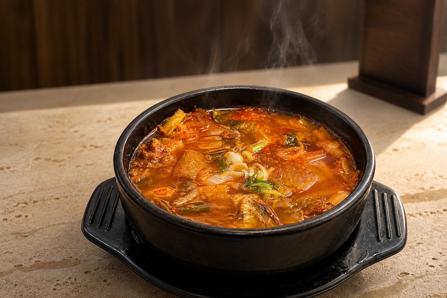 매운 북어국 매장·키오스크 완성 사진