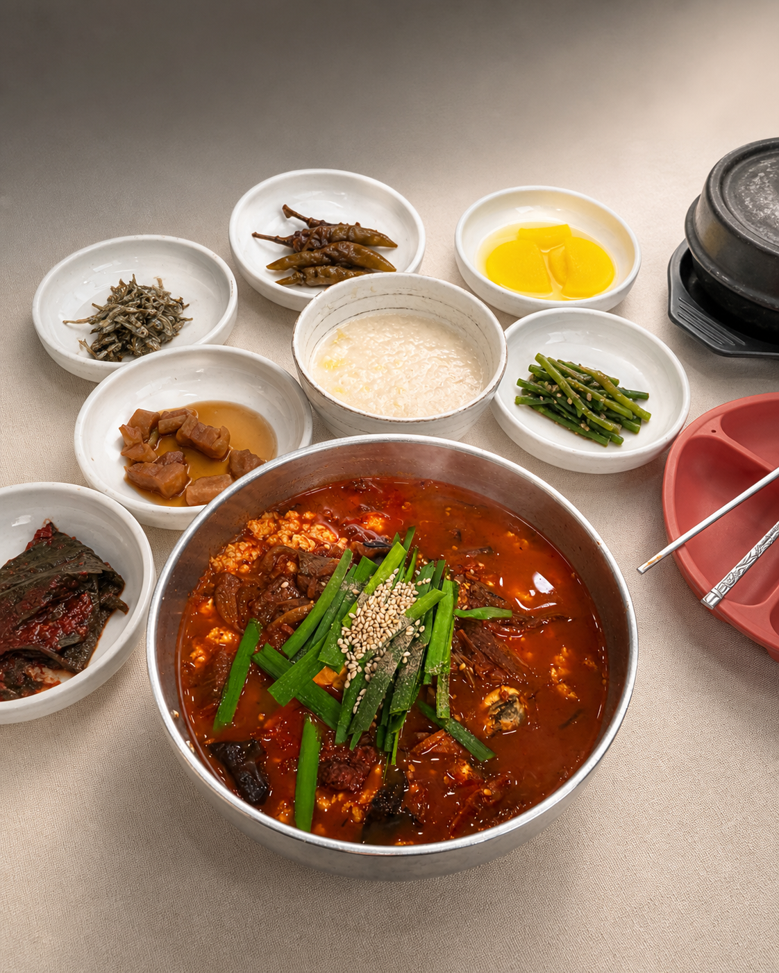 육개장 한상 매장·키오스크 완성 사진