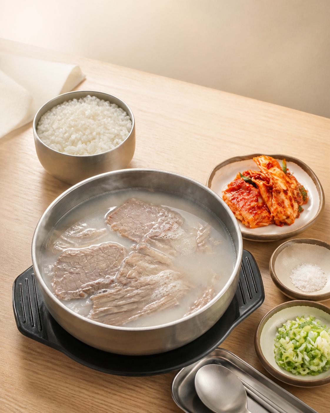 소고기곰탕 매장·키오스크 완성 사진