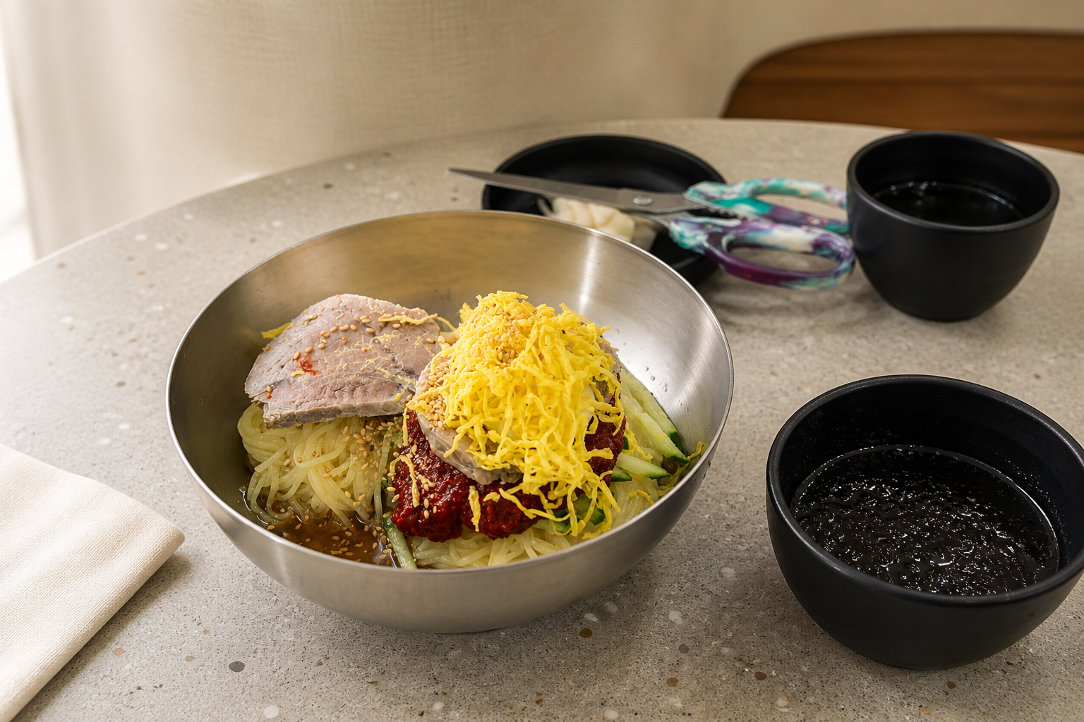 비빔밀면 플레이스 완성 사진