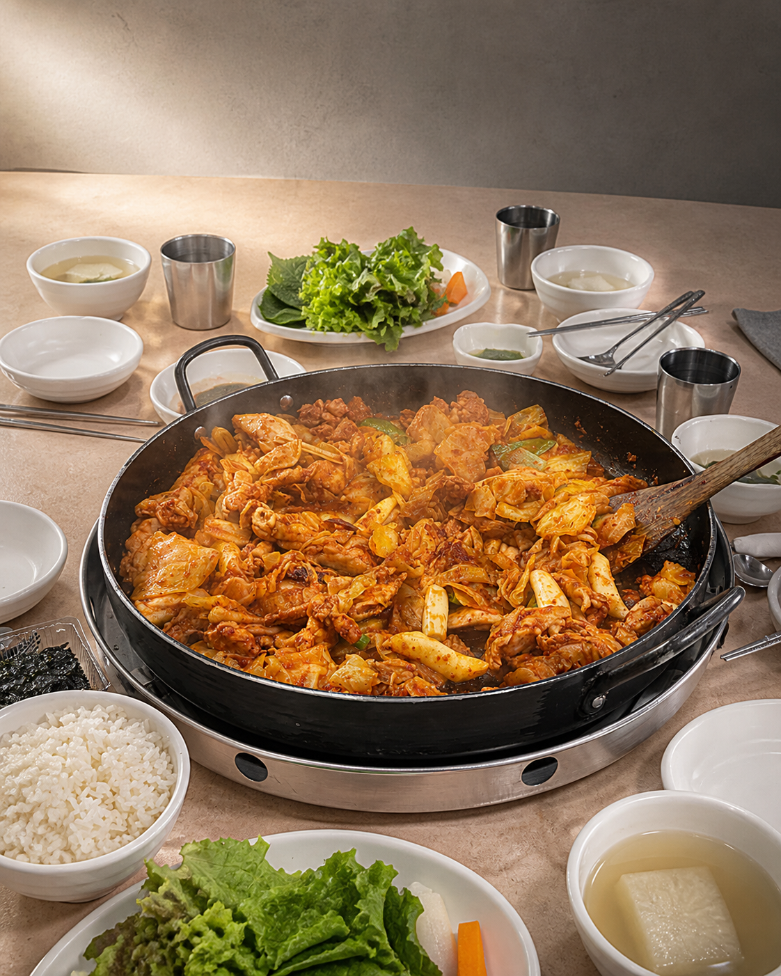 닭갈비 한상 매장·키오스크 완성 사진