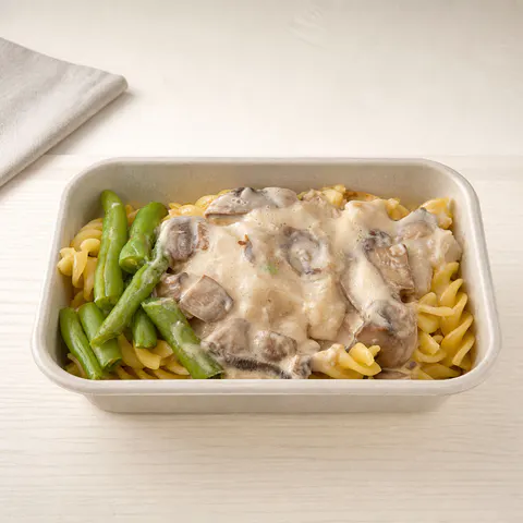 치킨 버섯 크림 푸실리 배달앱 음식사진